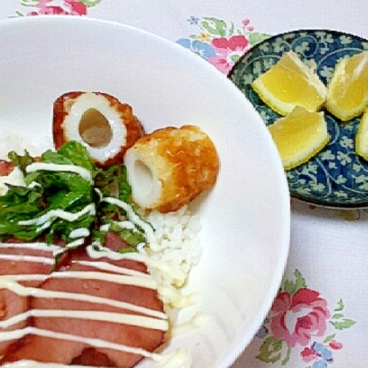 さっぱり焼豚丼~レモンを添えて~